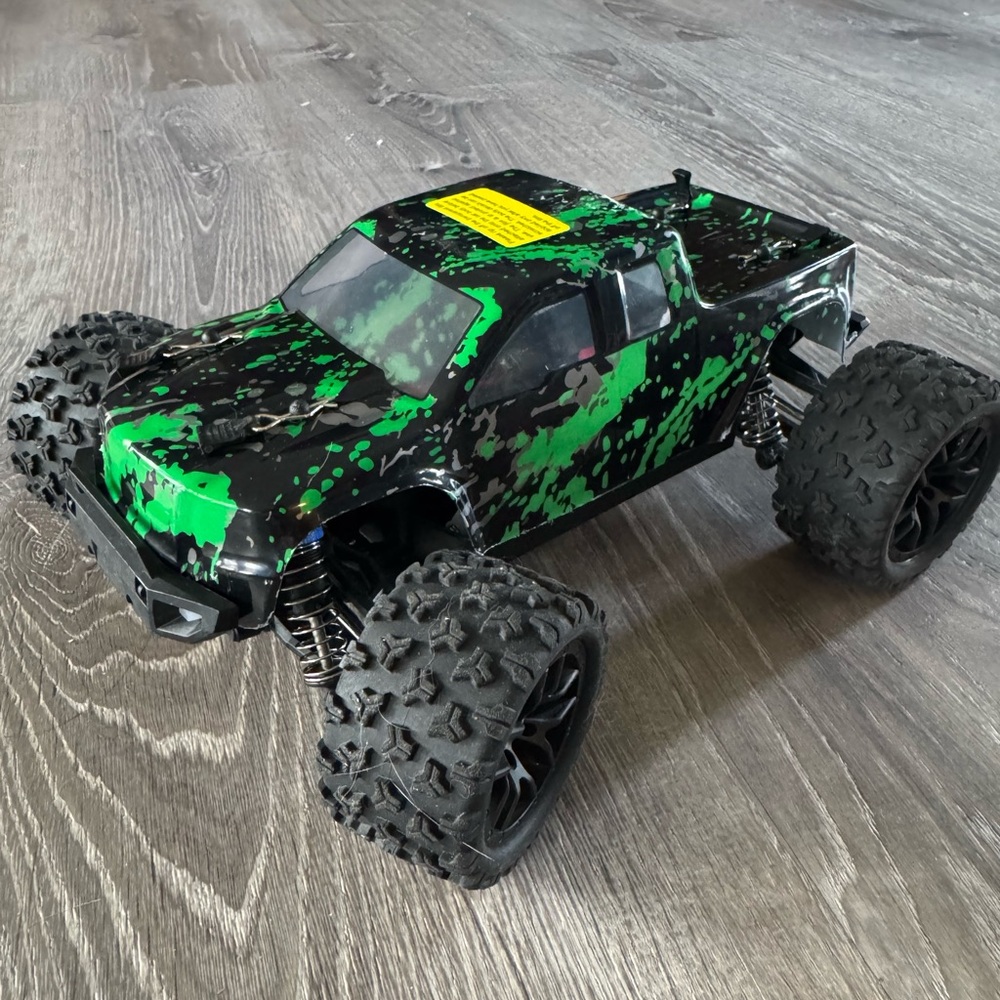Black and Green RC Monster Truck